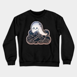 Cobweb in the Clouds, Little Ghost Design Crewneck Sweatshirt